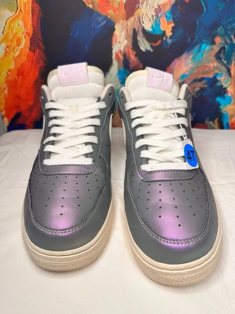No.47 Nike Air Force 1 '07 LV8 Low 'Iced Lilac' Iridescent Sneakers